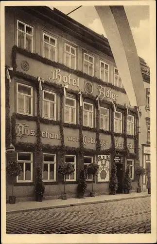 Ak Erfurt in Thüringen, Hotel Schwarzer Adler, Löberstraße 4