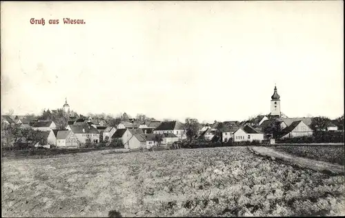 Ak Wiesau in der Oberpfalz, Totalansicht der Ortschaft