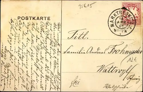 Ak Marktredwitz im Fichtelgebirge, Unterer Markt