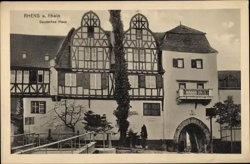 Ak Rhens am Rhein, Gasthaus Deutsches Haus