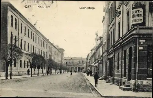 Ak Neu Ulm in Schwaben, Ludwigstraße, Brot und Feinbäckerei