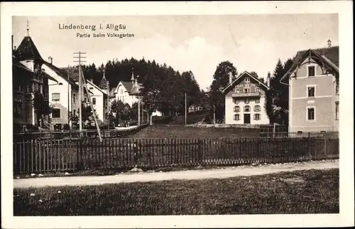 Ak Lindenberg im Allgäu Schwaben, Partie beim Volksgarten