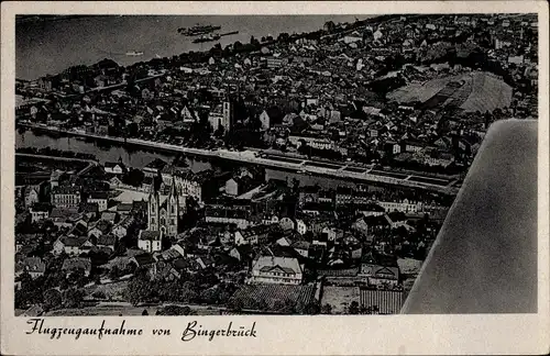 Ak Bingerbrück Bingen am Rhein, Blick auf den Ort, Fliegeraufnahme