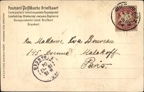 Präge Passepartout Litho Nürnberg in Mittelfranken Bayern, Henkersteg