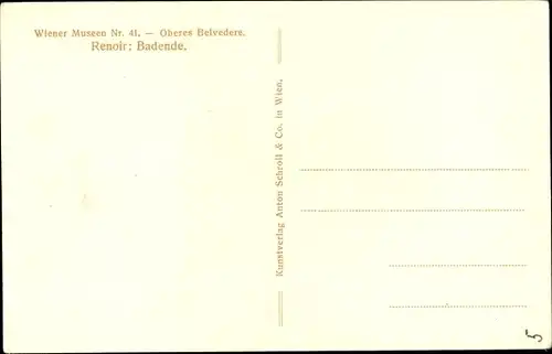 Künstler Ak Renoir, Badende, Wiener Museen 41, Frauenakt