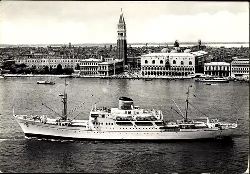 Ak Venezia Venedig Veneto, Dampfer Bernina Stelvio, Adriatica Societa di Navigazione