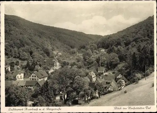 Ak Auerbach Bensheim an der Bergstraße Hessen, Blick ins Hochstädter Tal