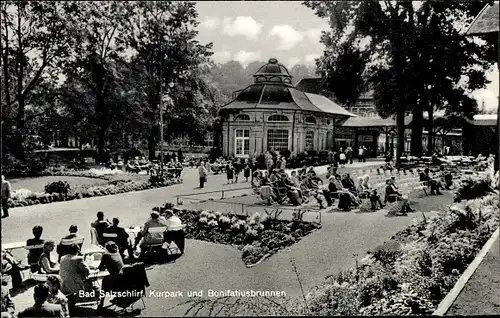 Ak Bad Salzschlirf in Hessen, Kurpark, Bonifatiusbrunnen