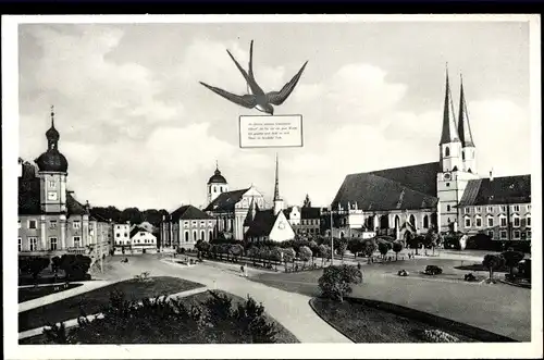 Ak Altötting in Oberbayern, Kapellplatz, Schwalbe