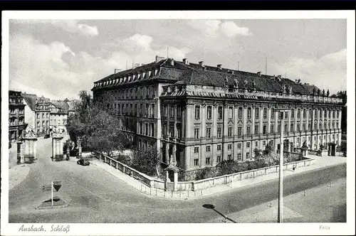 Ak Ansbach in Mittelfranken Bayern, Schloss