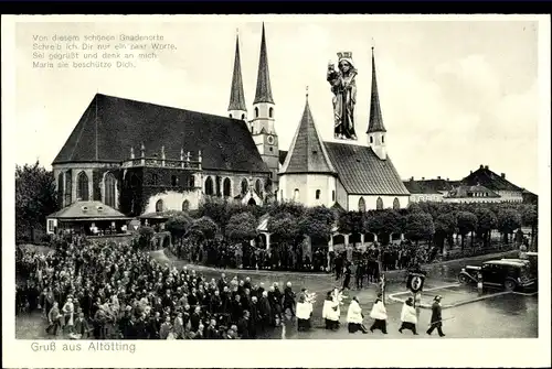 Ak Altötting in Oberbayern, Kapellplatz, Prozession