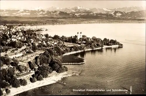 Ak Friedrichshafen am Bodensee, Strandbad, Schlosskirche
