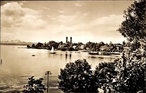 Ak Friedrichshafen am Bodensee, Bucht, Schlosskirche