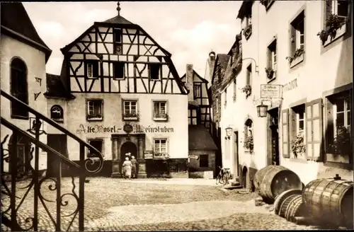 Ak Beilstein an der Mosel, Marktplatz, Alte Mosel-Weinstuben