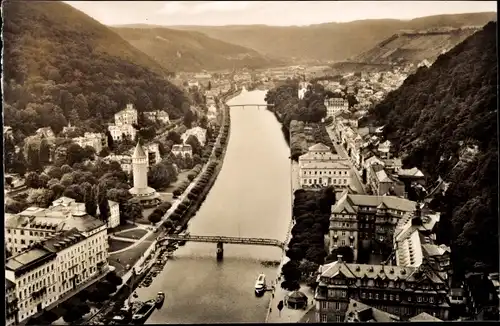 Ak Bad Ems an der Lahn, Kurviertel, Vogelschau
