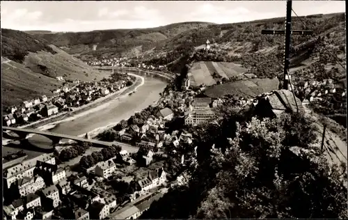 Ak Cochem Mosel, Blick v. d. Bergstation der Sesselbahn