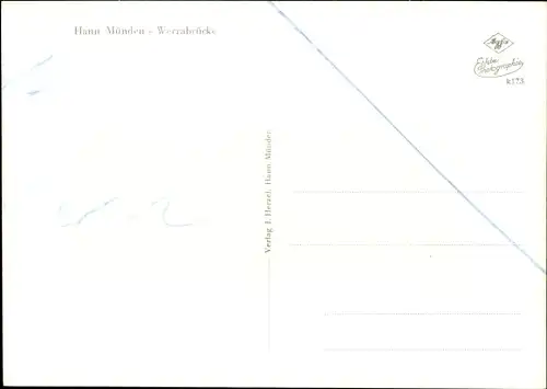 Ak Hann. Münden in Niedersachsen, Werrabrücke