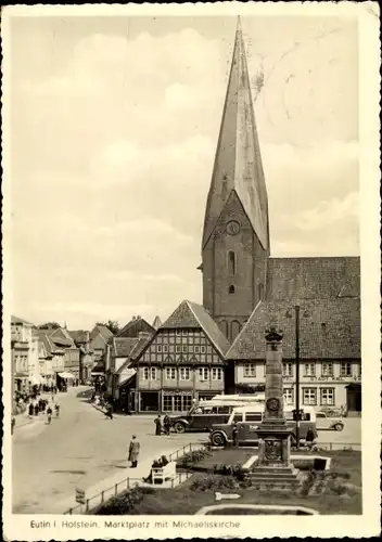 Ak Eutin in Ostholstein, Michaeliskirche, Marktplatz