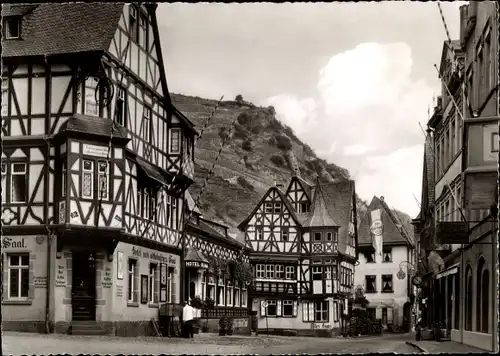 Ak Bacharach am Rhein, Marktplatz, Hotel, Fachwerk