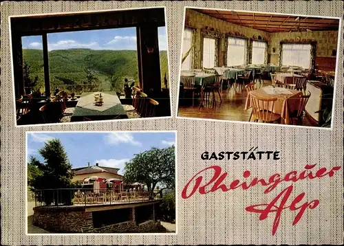 Ak Presberg Rüdesheim am Rhein in Hessen, Gaststätte Rheingauer Alp, Fam. Fuhr Bieger