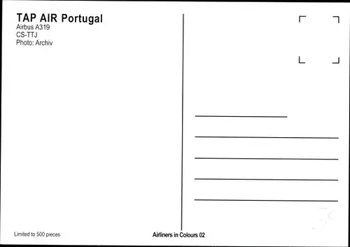 Ak Portugiesisches Passagierflugzeug, Tap Air Portugal, Airbus A319