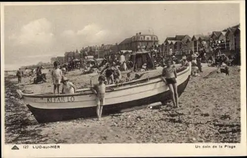 Ak Luc sur Mer Calvados, Un coin de la Plage