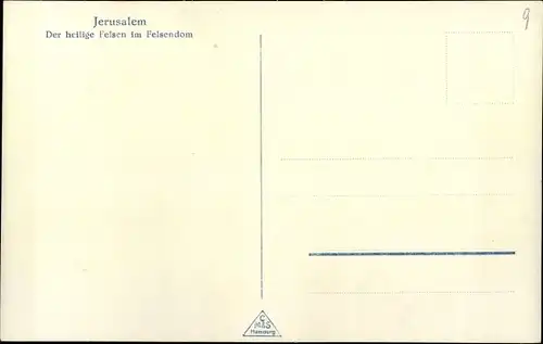 Ak Jerusalem Israel, Der heilige Felsen im Felsendom