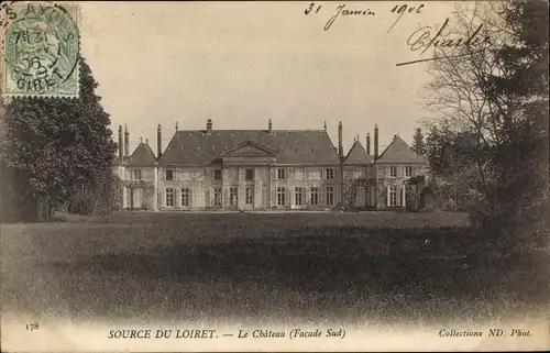 Ak Source du Loiret, Le Chateau, Facade Sud