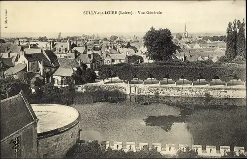 Ak Sully sur Loire Loiret, Vue Generale