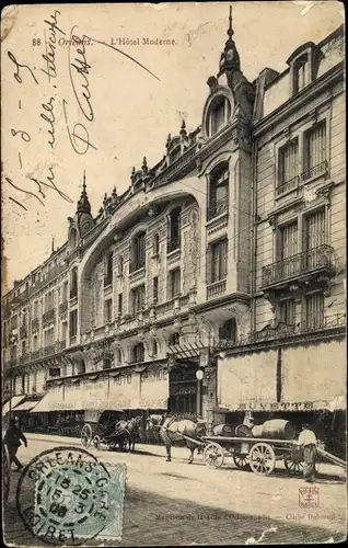 Ak Orléans Loiret, L'Hotel Moderne, Bierkutsche, Buvette