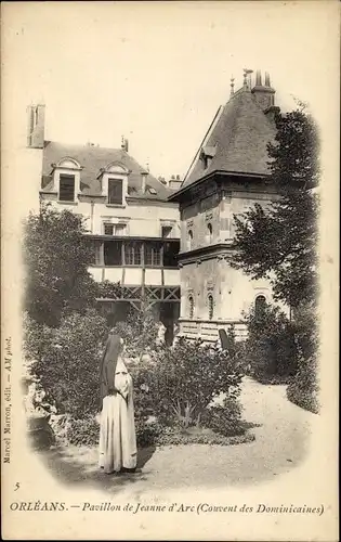 Ak Orléans Loiret, Pavillon de Jeanne d'Arc, Couvent des Dominicaines, Nonne