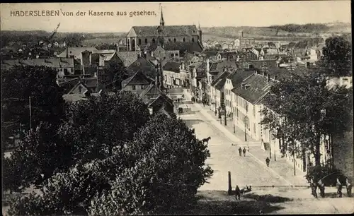 Ak Haderslev Hadersleben Dänemark, Blick auf den Ort von der Kaserne aus