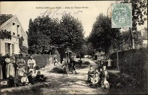 Ak Pavillons sous Bois Seine-Saint-Denis, Allee du Tresor Perdu