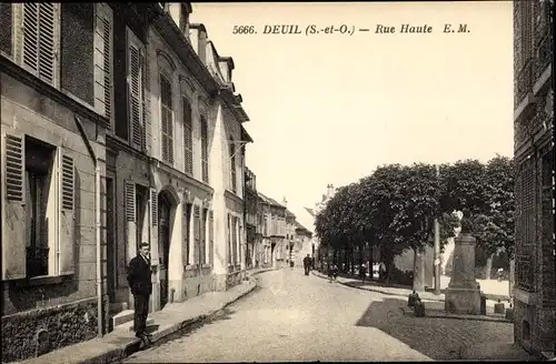 Ak Deuil Val d'Oise, Rue Haute