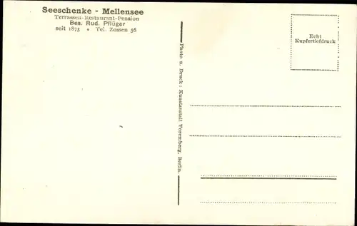 Ak Am Mellensee Brandenburg, Seeschenke Mellensee, Seeterrasse