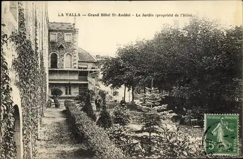 Ak La Valla Loire, Grand Hôtel Saint Andéol, le Jardin