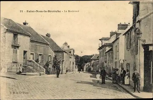 Ak Saint Nom la Bretèche Yvelines, Le Boulevard