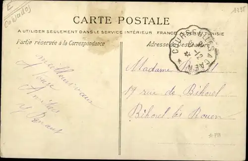 Ak Bernieres sur Mer Calvados, Passage a niveau