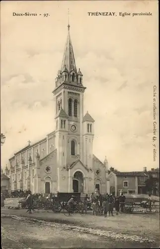 Ak Thénezay Deux Sèvres, Eglise paroissiale