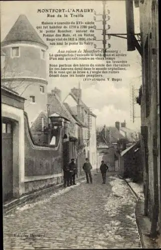 Ak Montfort l'Amaury Yvelines, Rue de la Treille