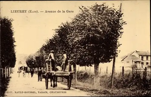 Ak Lieurey Eure, Avenue de la Gare