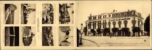 Landkarten Klapp Ak Verdun Meuse, Le Fort de Vaux, Monument a la Victoire, La Porte Chaussee