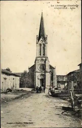 Ak Minorville Meurthe et Moselle, Eglise