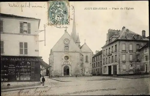 Ak Jouy en Josas Yvelines, Place de l'Eglise