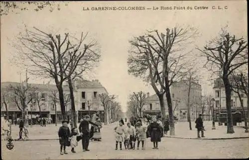 Ak La Garenne Colombes Hauts de Seine, Le Rond Point du Centre