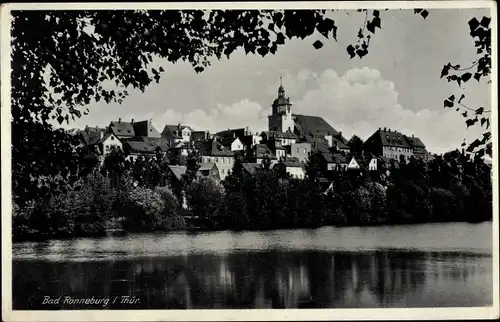 Ak Ronneburg in Thüringen, Durchblick zum Ort