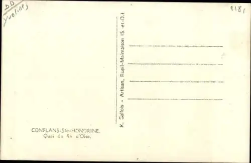 Ak Conflans Sainte Honorine Yvelines, Quai de fin d'Oise, Zerstörungen