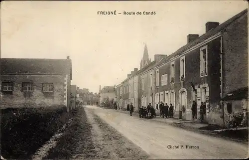 Ak Freigne Maine et Loire, Route de Candé