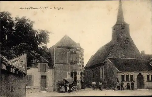 Ak Saint Firmin sur Loire Loiret, Kirche