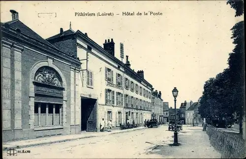Ak Pithiviers Loiret, Hôtel de la Poste